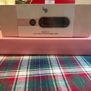 l'ange Smooth-It 2-in-1 Digital Straightening Comb — Blush Pink